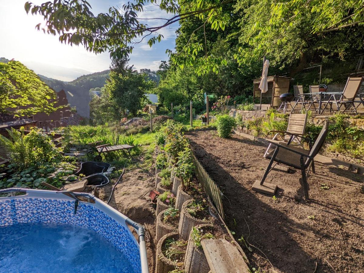 Urlaubsmagie - Bad Schandau Fusslaufig, Garten, Pool - R1 Rathmannsdorf Exteriér fotografie